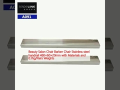 كرسي صالون التجميل كرسي حلاقة سد الفولاذ المقاوم للصدأ 460 × 60 × 20mm مع المواد و 0.7kg / أزواج الوزن