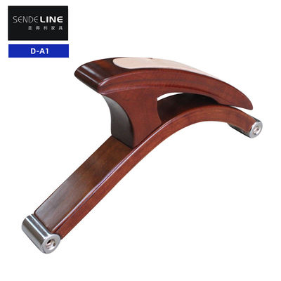 سعر جيد المكتب المنزل كرسي خشبي قاعدة ذراع حمراء بنية خشب صلب كرسي ذراع الانترنت