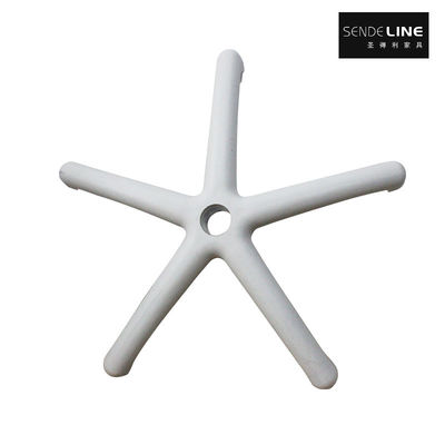 سعر جيد قاعدة كرسي مكتب دوارة نايلون بخمسة نجوم أرجل كرسي بيضاء / سوداء بلاستيك PP قاعدة بخمسة أذرع الانترنت