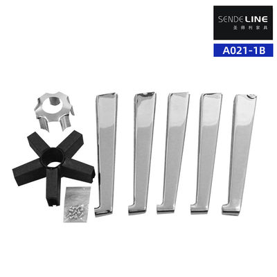 سعر جيد تفكيك ملحقات الكرسي المتحرك كروم / رش اختبار Bifma خمسة نجوم قاعدة القدم الانترنت