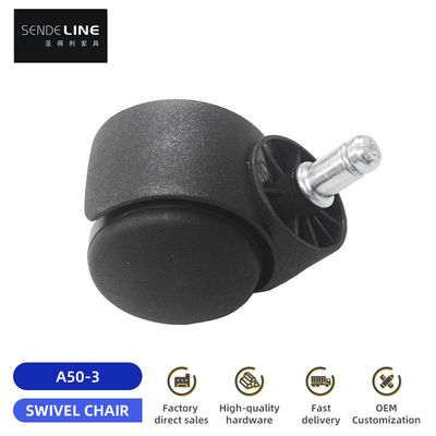 تعويض عجلة كرسي المكتب النيلون 50mm حلقة / خيط كاردان Bifma اختبار