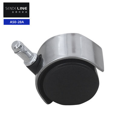 سعر جيد كرسي مكتب من الفولاذ المقاوم للصدأ الأسود عجلة استبدال نايلون 50 ملم عجلة صامتة الانترنت