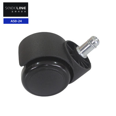 سعر جيد 50 كيلوغرام تحميل أسود سهل تجميع نايلون كرسي المكتب عجلة العجلات مع قطر 2 بوصة الانترنت