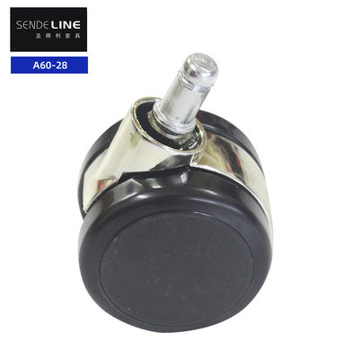 سعر جيد 60 ملم صامتة ودائمة نايلون كرسي استبدال عجلة مع بطاقة اختبار إدراج الانترنت