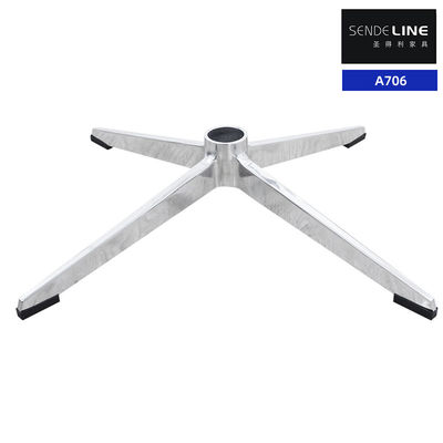 سعر جيد قاعدة كرسي مكتب بأربع نجوم بديلة بلون مصقول، سبائك الألومنيوم عالية 122 مم الانترنت