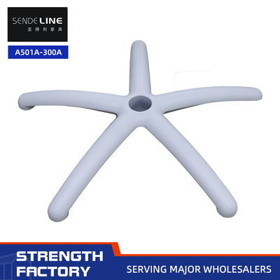 سعر جيد قاعدة كرسي مكتب قابلة للتعديل بشكل مريح 75 ملم بقطر 600 ملم وأرجل من سبائك الألومنيوم بيضاء بخمسة نجوم الانترنت