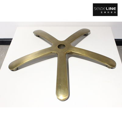 سعر جيد Aluminum alloy die-casting one-piece molding, golden 700mm office chair base الانترنت