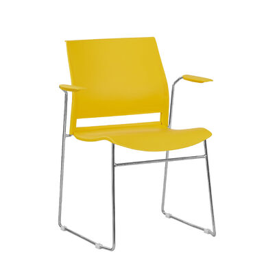 سعر جيد مسند ذراع نعم كرسي بلاستيكي عصري أنيق مريح مناسب للمكتب وغرفة الاجتماعات ومنطقة الانتظار حلول جلوس الانترنت